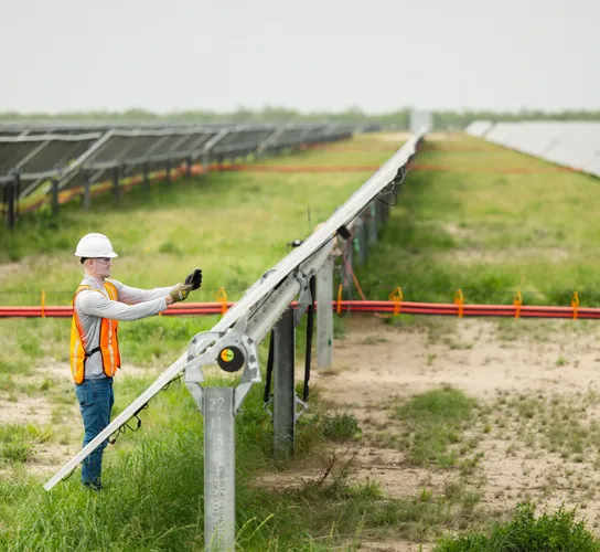 Solar installer on a utility-scale project